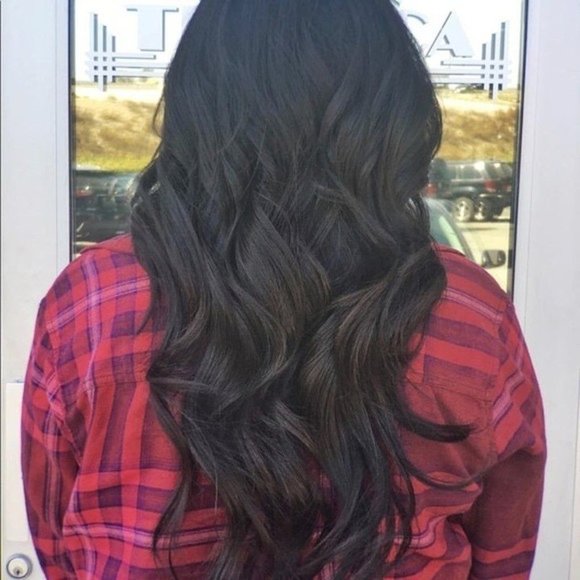 High Quality Human Hair Extensions 1B Straight 16" inches 2 - Picture 5 of 6